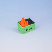 Dumpster Fire Keychain Clickie