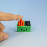 Dumpster Fire Keychain Clickie