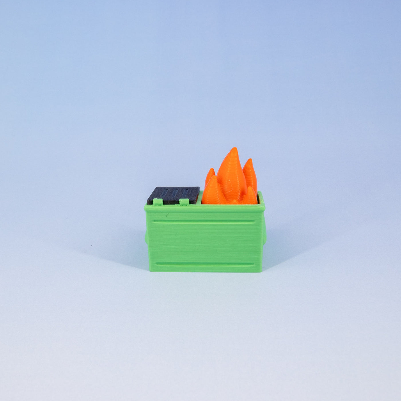Dumpster Fire Keychain Clickie