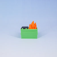 Dumpster Fire Keychain Clickie