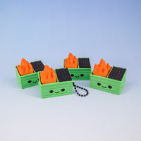 Dumpster Fire Keychain Clickie