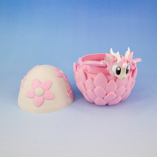 Cherry Blossom Articulated Dragon & Egg