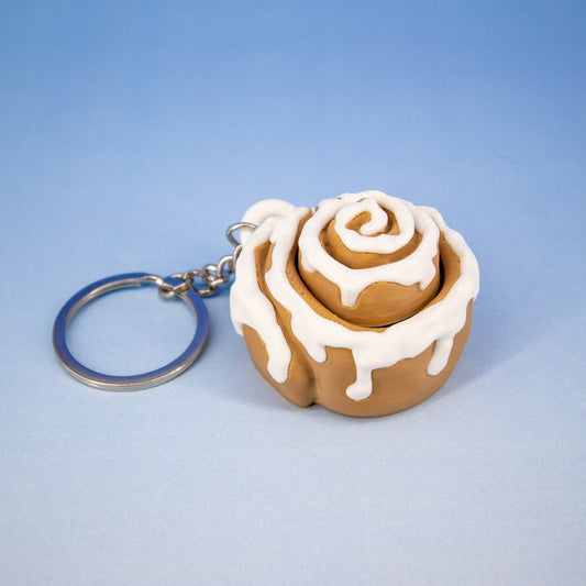 Cinnamon Roll Keychain Clickie