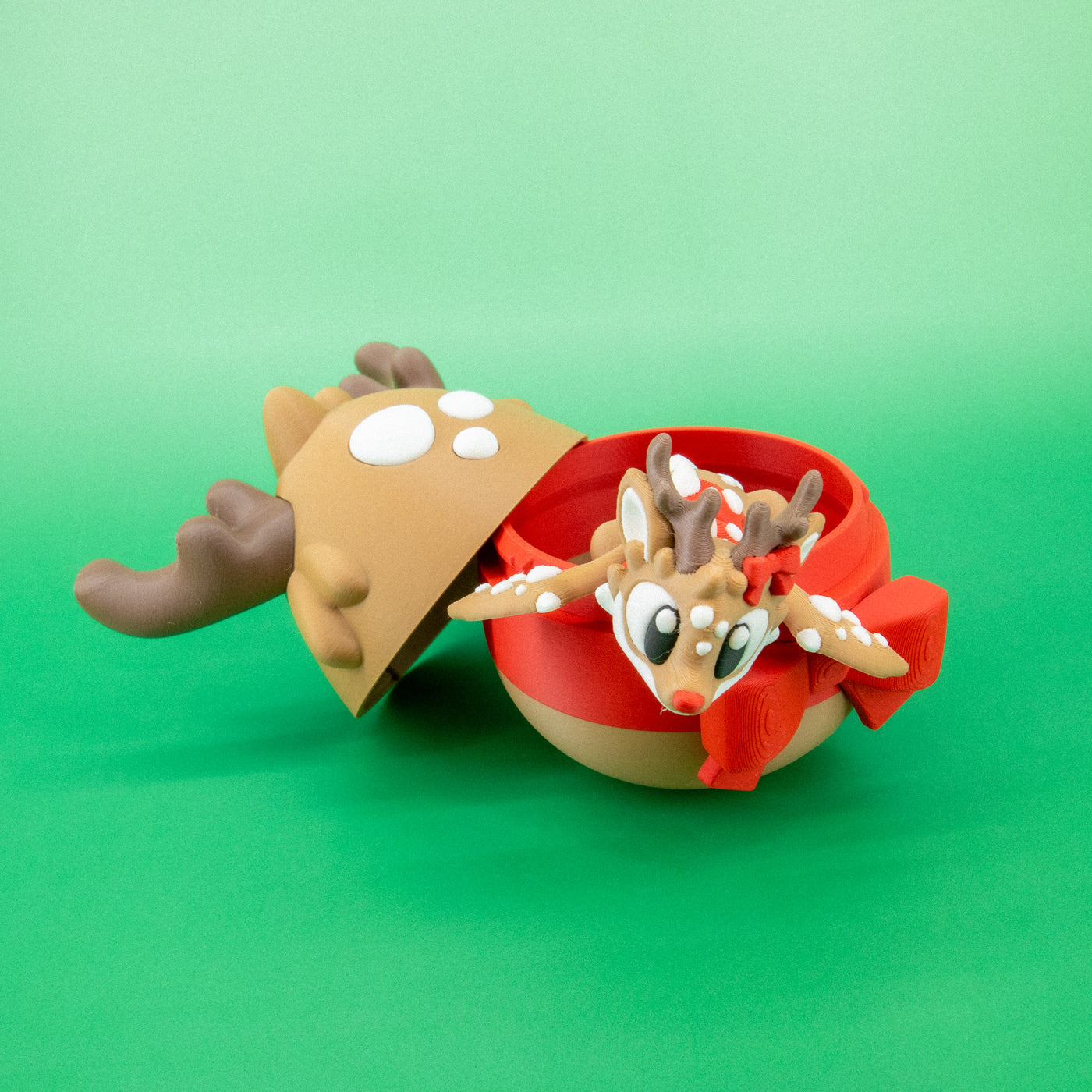 Reindeer Christmas Articulated Dragon & Egg