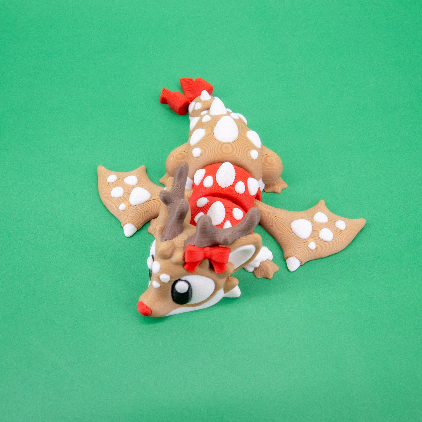 Reindeer Christmas Articulated Dragon & Egg