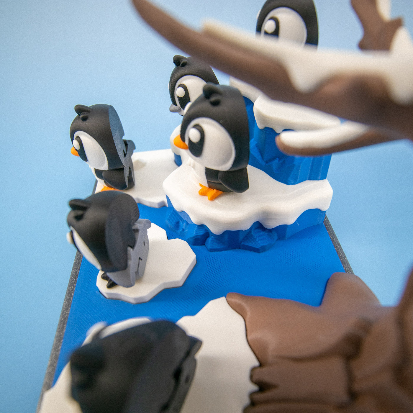 Penguin Playset – 6 Mini Penguins + Winter Scene