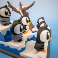 Penguin Playset – 6 Mini Penguins + Winter Scene