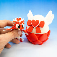Heart Articulated Dragon & Egg