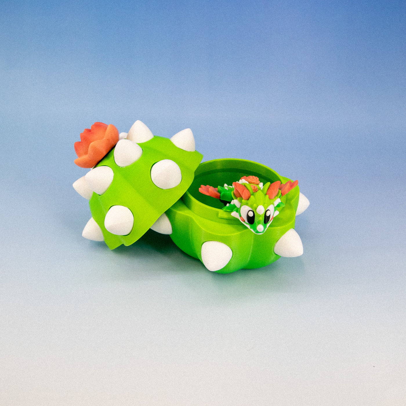 Cactus Bloom Dragon – Articulated Fidget with Egg