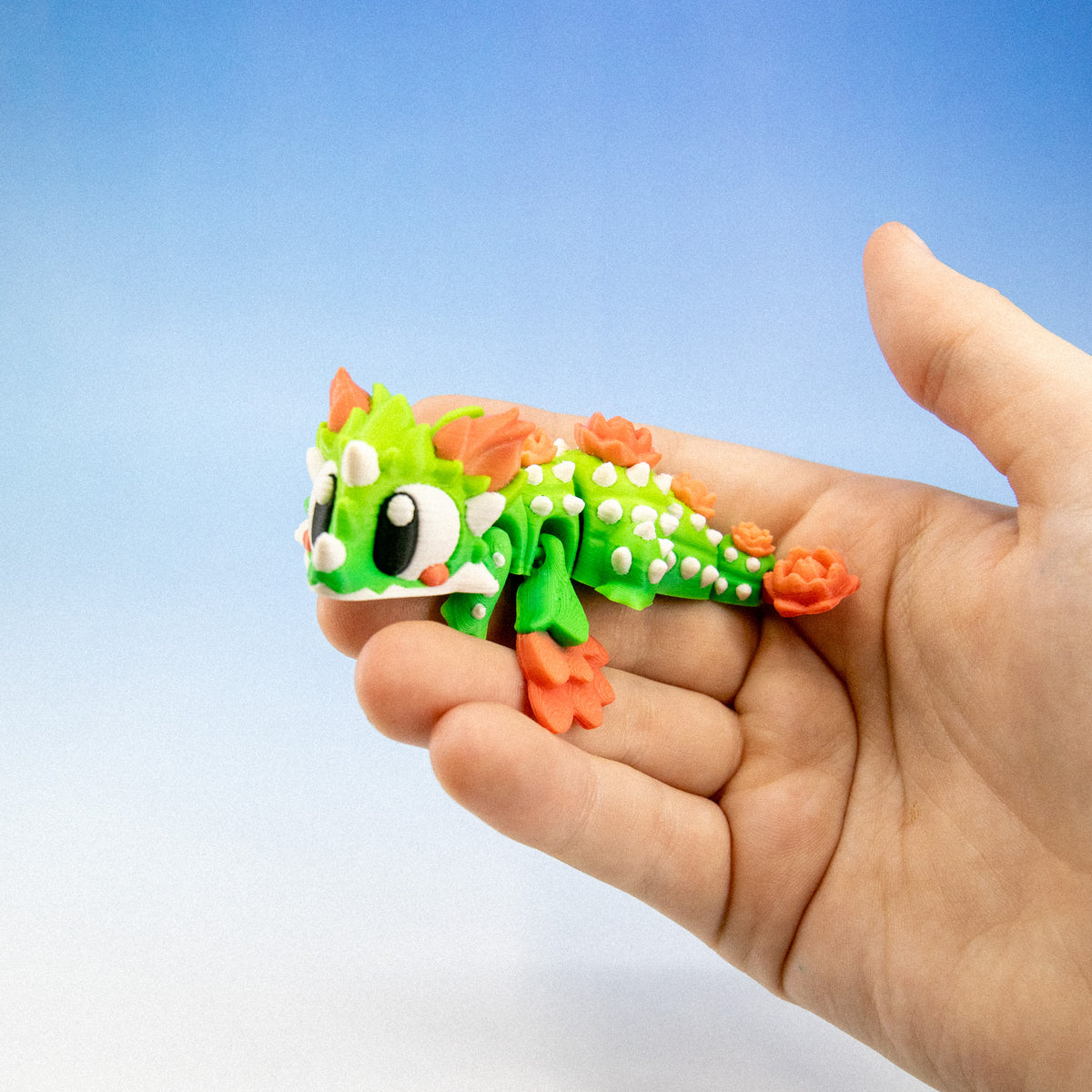 Cactus Bloom Dragon – Articulated Fidget with Egg